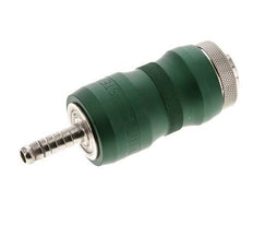 Latón niquelado DN 7,8 Racor de seguridad de acoplamiento de aire con casquillo deslizante Pilar de manguera de 6 mm