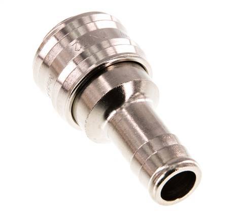 Latón niquelado DN 7,2 (Euro) Racor de acoplamiento de aire 13 mm Pilar de manguera Doble cierre