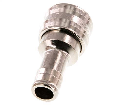 Latón niquelado DN 7,2 (Euro) Racor de acoplamiento de aire 13 mm Pilar de manguera Doble cierre