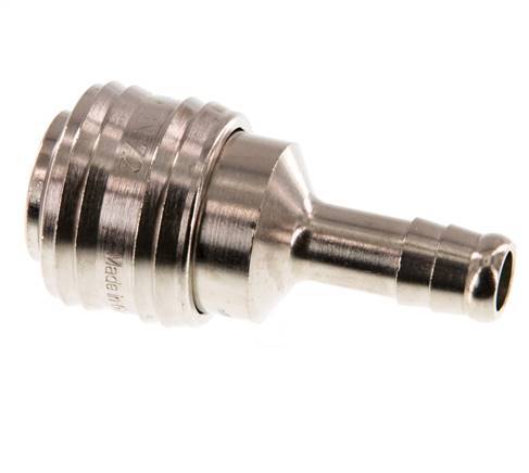 Latón niquelado DN 7,2 (Euro) Racor de acoplamiento de aire 9 mm Columna para manguera Doble cierre
