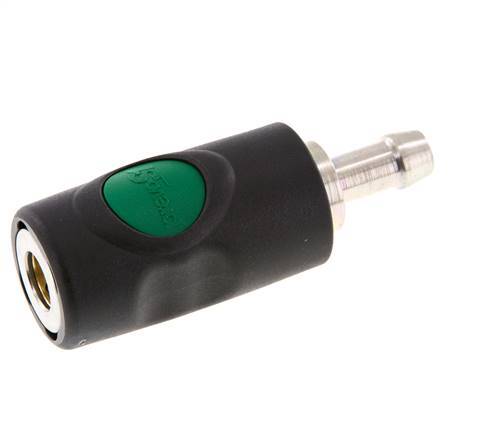 Material compuesto DN 7.4 Enchufe de seguridad de anclaje de aire con botón pulsador Pilar de manguera de 10 mm