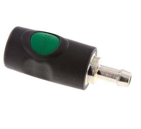 Material compuesto DN 7.4 Enchufe de seguridad de anclaje de aire con botón pulsador Pilar de manguera de 10 mm