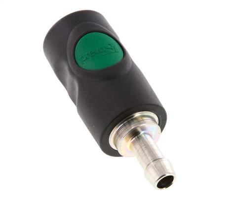 Material compuesto DN 7.4 Enchufe de seguridad de anclaje de aire con botón pulsador Pilar de manguera de 10 mm