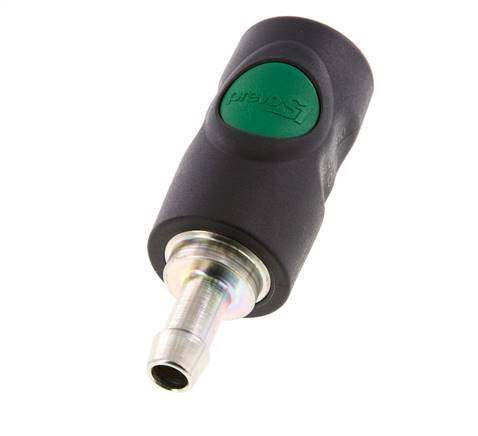 Material compuesto DN 7.4 Enchufe de seguridad de anclaje de aire con botón pulsador Pilar de manguera de 10 mm