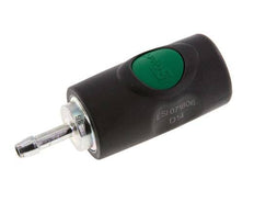 Material compuesto DN 7.4 Enchufe de seguridad de anclaje de aire con botón pulsador Pilar para manguera de 6 mm