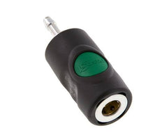 Material compuesto DN 7.4 Enchufe de seguridad de anclaje de aire con botón pulsador Pilar para manguera de 6 mm