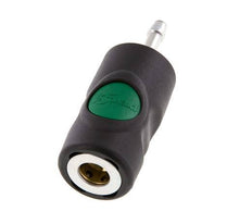 Material compuesto DN 7.4 Enchufe de seguridad de anclaje de aire con botón pulsador Pilar para manguera de 6 mm