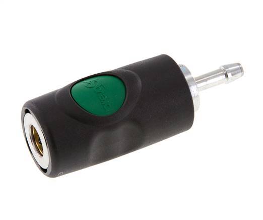 Material compuesto DN 7.4 Enchufe de seguridad de anclaje de aire con botón pulsador Pilar para manguera de 6 mm