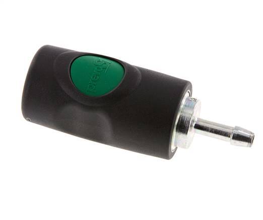 Material compuesto DN 7.4 Enchufe de seguridad de anclaje de aire con botón pulsador Pilar para manguera de 6 mm