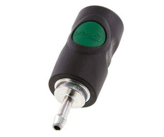 Material compuesto DN 7.4 Enchufe de seguridad de anclaje de aire con botón pulsador Pilar para manguera de 6 mm