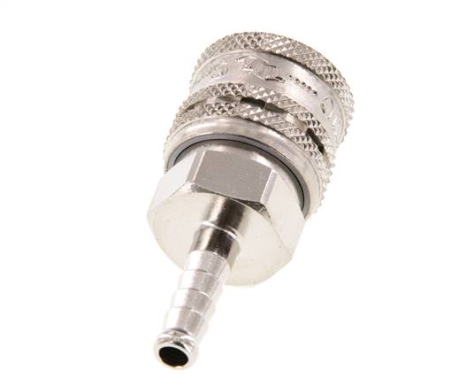 Acero DN 7.2 (Euro) Enchufe de seguridad para aire comprimido Pilar de manguera de 6 mm