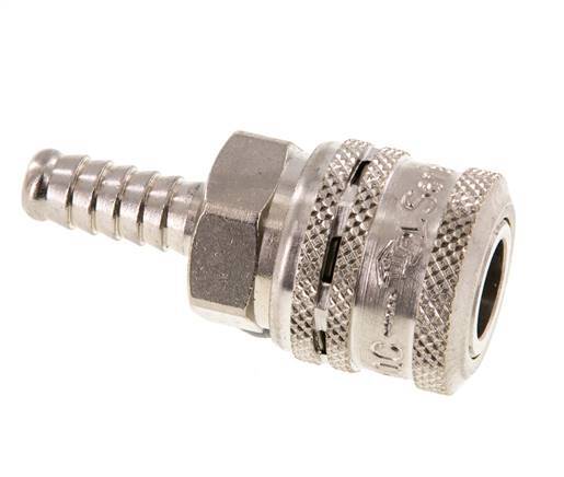 Acero DN 7.2 (Euro) Enchufe de seguridad para aire comprimido Pilar para manguera de 8 mm