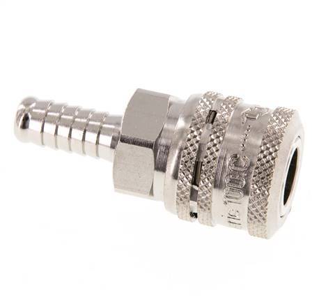 Acero DN 7.2 (Euro) Enchufe de seguridad para aire comprimido Pilar para manguera de 9 mm