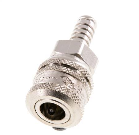 Acero DN 7.2 (Euro) Enchufe de seguridad para aire comprimido Pilar para manguera de 9 mm