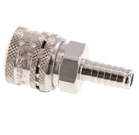 Acero DN 7.2 (Euro) Enchufe de seguridad para aire comprimido Pilar para manguera de 9 mm