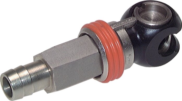 Enchufe de seguridad de acero DN 8 Pilar de manguera de 9 mm