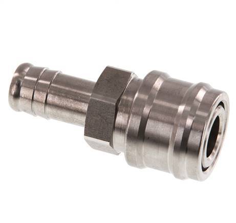 Acero inoxidable DN 7,2 (Euro) Enchufe de acoplamiento de aire 13 mm Pilar de manguera Doble cierre