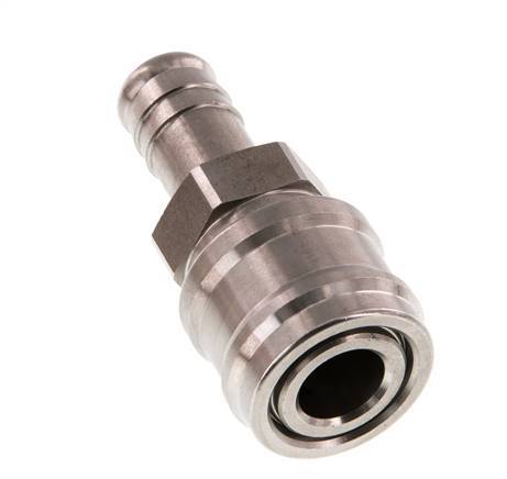 Acero inoxidable DN 7,2 (Euro) Enchufe de acoplamiento de aire 13 mm Pilar de manguera Doble cierre