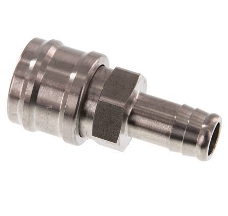 Acero inoxidable DN 7,2 (Euro) Enchufe de acoplamiento de aire 13 mm Pilar de manguera Doble cierre