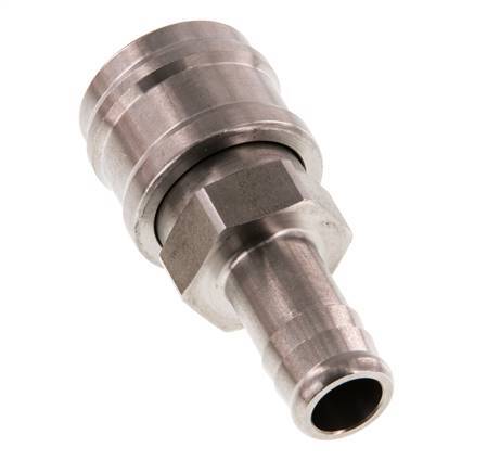 Acero inoxidable DN 7,2 (Euro) Enchufe de acoplamiento de aire 13 mm Pilar de manguera Doble cierre