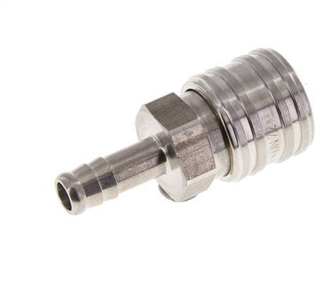 Acero inoxidable DN 7,2 (Euro) Racor de acoplamiento de aire 8 mm Columna para manguera Doble cierre