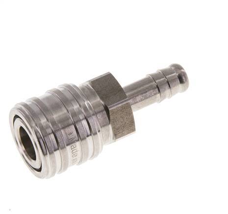 Acero inoxidable DN 7,2 (Euro) Racor de acoplamiento de aire 8 mm Columna para manguera Doble cierre