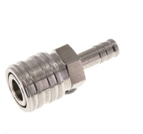 Acero inoxidable DN 7,2 (Euro) Racor de acoplamiento de aire 9 mm Columna para manguera Doble cierre