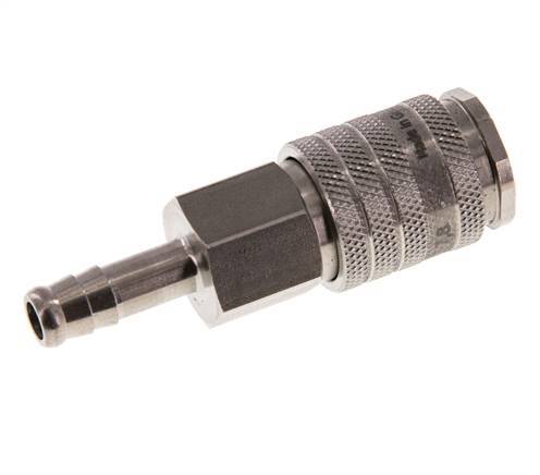 Acero inoxidable DN 7,8 Racor de acoplamiento de aire 8 mm Pilar de manguera Doble cierre