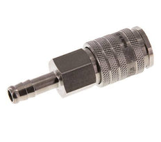 Acero inoxidable DN 7,8 Racor de acoplamiento de aire 8 mm Pilar de manguera Doble cierre
