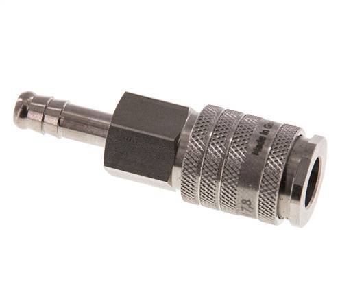 Acero inoxidable DN 7,8 Racor de acoplamiento de aire 8 mm Pilar de manguera Doble cierre