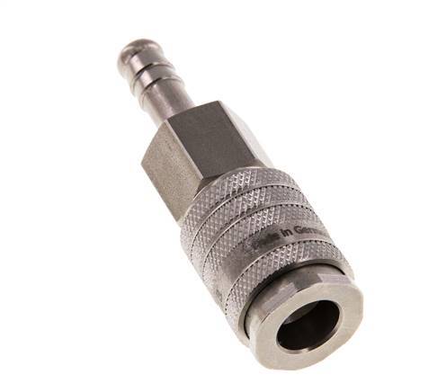Acero inoxidable DN 7,8 Racor de acoplamiento de aire 8 mm Pilar de manguera Doble cierre