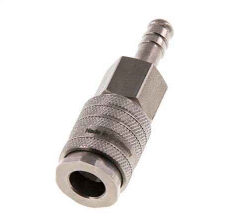 Acero inoxidable DN 7,8 Racor de acoplamiento de aire 8 mm Pilar de manguera Doble cierre