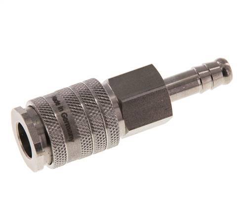 Acero inoxidable DN 7,8 Racor de acoplamiento de aire 8 mm Pilar de manguera Doble cierre