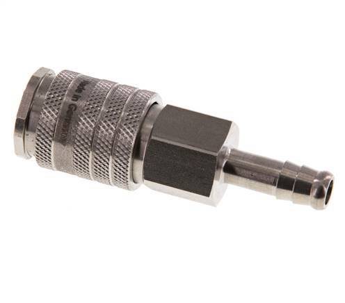 Acero inoxidable DN 7,8 Racor de acoplamiento de aire 8 mm Pilar de manguera Doble cierre