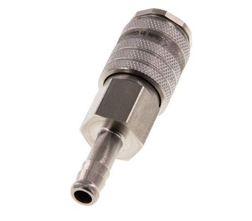 Acero inoxidable DN 7,8 Racor de acoplamiento de aire 8 mm Pilar de manguera Doble cierre