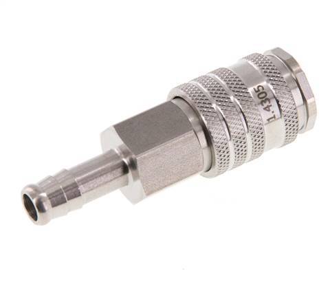 Acero inoxidable DN 7,8 Racor de acoplamiento de aire 9 mm Pilar de manguera Doble cierre