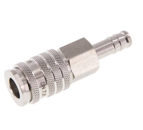 Acero inoxidable DN 7,8 Racor de acoplamiento de aire 9 mm Pilar de manguera Doble cierre