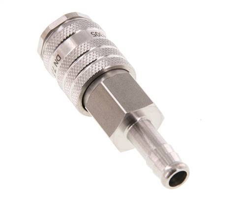 Acero inoxidable DN 7,8 Racor de acoplamiento de aire 9 mm Pilar de manguera Doble cierre