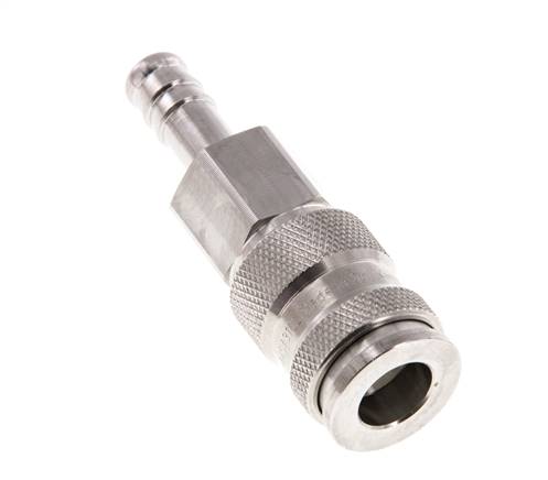Acero inoxidable 316L DN 7,8 Enchufe de acoplamiento de aire 9 mm Pilar de manguera Doble cierre