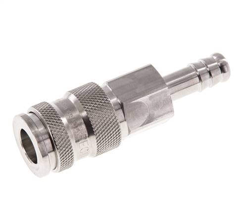 Acero inoxidable 316L DN 7,8 Enchufe de acoplamiento de aire 9 mm Pilar de manguera Doble cierre