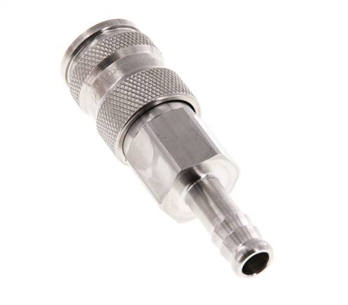 Acero inoxidable 316L DN 7,8 Enchufe de acoplamiento de aire 9 mm Pilar de manguera Doble cierre