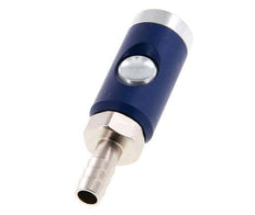Enchufe de seguridad de acero endurecido DN 7,4 con botón pulsador Pilar para manguera de 10 mm