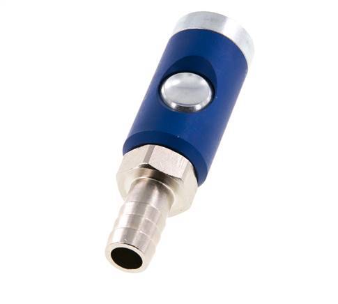 Enchufe de seguridad de acero templado DN 7,4 para acoplamiento de aire con botón pulsador Pilar de manguera de 13 mm