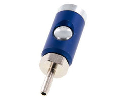 Enchufe de seguridad de acero endurecido DN 7,4 con botón pulsador Pilar para manguera de 6 mm
