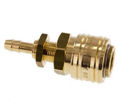Acoplamiento de aire de latón DN 7.2 (Euro) Pasamuros de 6 mm para mangueras