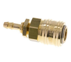 Latón DN 7,2 (Euro) Racor de acoplamiento de aire 6 mm Mampara de pilar de manguera Cierre doble