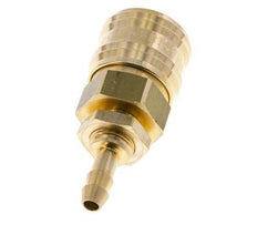 Latón DN 7,2 (Euro) Racor de acoplamiento de aire 6 mm Mampara de pilar de manguera Cierre doble