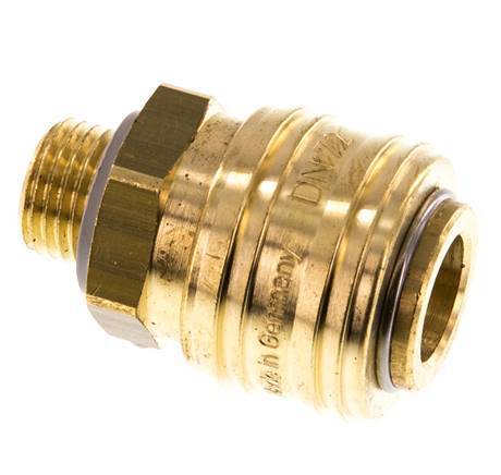 Acoplamiento de aire de latón DN 7.2 (Euro) Enchufe G 1/4 pulgada Macho