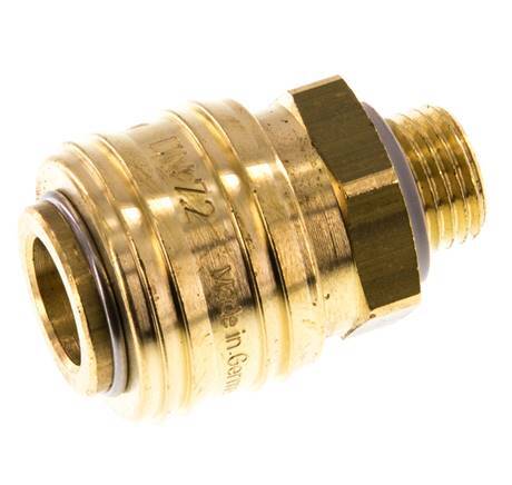 Acoplamiento de aire de latón DN 7.2 (Euro) Enchufe G 1/4 pulgada Macho