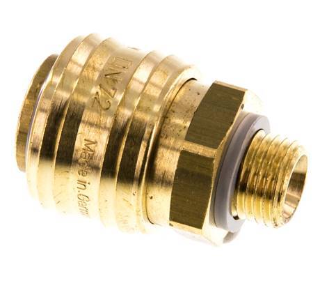 Acoplamiento de aire de latón DN 7.2 (Euro) Enchufe G 1/4 pulgada Macho